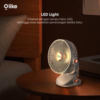 Gambar Olike PF4 Portable Clip Fan Kipas Angin Jepit 2400mAh USB C LED Light Rotasi 360 - 5 Speed dari ORIGINAL-STATION undefined 3 Tokopedia