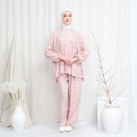 Gambar Lalucuku Collection Pajamas Baju Wanita Hangout Piyama Tie Dye Wanita Lengan Panjang Busui Frendly - Winter Sky, All Size dari LALUCUKU ID undefined 3 Tokopedia