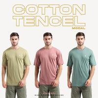 Gambar Kaos Basic Katun Tencel (TENCEL Cotton Modal) - WHITE, (M) PENDEK dari KWITAN undefined 1 Tokopedia