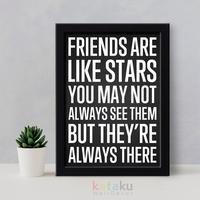 Gambar Home Decor Inspiratif - Friends Are Like Stars - Hiasan Dinding - Bingkai Putih dari Kataku Wall Decor undefined 1 Tokopedia