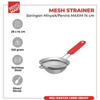 Gambar Saringan Minyak / Peniris / Profesional Mesh Strainer 14 cm MAXIM Stainless Steel (1514241) (F8) - 1pcs dari Restomart Kitchen Solution undefined 1 Tokopedia
