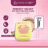 Gambar [Free 2in1 Stamp Eyeliner] Madame Gie Perfect Velvet SPF 30 ++ Two Way Cake - Bedak Kontrol Minyak High Coverage Tahan Lama powder wajah Compact Berminyak Kosmetik - 03 Olive, 2 in 1 Eyeliner dari Madame Gie Cosmetics undefined 1 Tokopedia