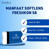 Gambar SOFTLENS FRESHKON 58 CLEAR BENING MONTHLY ISI 1PASANG -0.50 S/D -10.00 - FRESHKON 58 1PSG, -2.25 dari LookShop undefined 2 Tokopedia