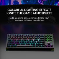 Gambar AULA F3032 Keyboard Mechanical Macro Switch Colorful LED Back Light Ergonomics Gamer Gaming Keyboard Keycaps Computer - Garansi 1 Tahun - F3032 WHITE RED SWITCH dari Aula Indonesia undefined 1 Tokopedia