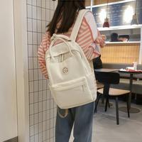 Gambar Tas Ransel Wanita Korean Style Sekolah Cewek Stylish Backpack Punggung Sederhana Nilon Besar Ransel Import Murah Tahan Air Tas Kuliah ala Tas Sekolah smp sma Pria Unisex Pink Hitam Cocok untuk laptop 14 inci - Hitam dari Elenary ID undefined 3 Tokopedia