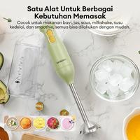 Gambar (Ekslusif Ischaindyofc) SAMONO Blender Tangan Elektrik | Daya Besar 250W | 2 Mode Kecepatan | Mata Pisau Stainless Steel | Cocok untuk MPASI, Saus, Jus, Smoothie | Mudah Dibersihkan dan Digunakan [SW-HB200A] - SW-HB200A dari Samono Indonesia undefined 4 Tokopedia