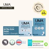 Gambar UMA Ultra Slim Regular Pads 24cm + Ultra Slim Overnight Pads 35cm | Pembalut Organik - Regular+Overnight, No add ons dari UMA Women undefined 1 Tokopedia