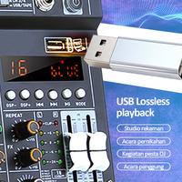 Gambar Bonkyo DJ Mixer Audio HM-4M 48V Phantom Power 6 Channel Bluetooth Reverb Digital 3 Band EQ USB MP3 Konektor Logam Adaptor Logam Amplifier Subwoofer Monitor - 4-way LK mixer Black green dari bonkyo audio undefined 3 Tokopedia