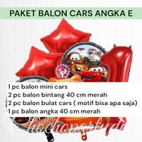 Gambar Paket Balon CARS ANGKA E / Dekorasi Ulang Tahun Cars Lightning Mcqueen - Cars Angka E, 6 dari Chocho party deco undefined 2 Tokopedia
