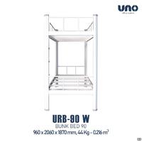 Gambar Metal bunk bed Uno URB 90 W ranjang susun besi ranjang tingkat untuk ukuran kasur 90 cm dari Relasi Kantor undefined 2 Tokopedia