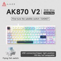 Ajazz AK870 / AK-870 V2 TKL RGB Mechanical Wired Gaming Keyboard - foto 4