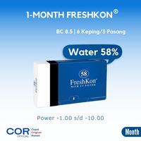Gambar SOFTLENS FRESHKON 58 CLEAR BENING MONTHLY ISI 1PASANG -0.50 S/D -10.00 - FRESHKON 58 1PSG, -2.25 dari LookShop undefined 1 Tokopedia