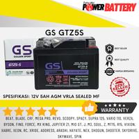 Gambar Aki GS GTZ5S 12V 5Ah AGM VRLA Sealed MF untuk Honda Beat Blade CRF Mega Pro Scoopy Vario Yamaha Byson Fino Force Jupiter Suzuki Address Arashi 125 Hayate Nex Shogun 125 Shooter Skydrive Skywave Spin dari Power Battery Indonesia undefined 1 Tokopedia