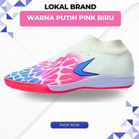 Gambar Sepatu Futsal Cielo Spyder Boots - Model Terbaru - Putih Pink Biru, 39 dari Hs.Sport undefined 5 Tokopedia