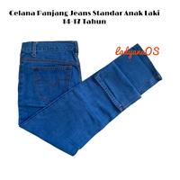 Gambar Celana Panjang Jeans Anak Laki Cowok SMP Remaja Tanggung Standar Reguler Warna Hitam Biru Navy Muda Usia Umur 14 15 16 17 Thn Tahun - BLACK, 15 YEARS (SIZE 28) dari Ladyana OS undefined 4 Tokopedia