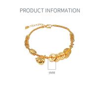 Gambar [212] FEATHER HONGKONG - Gelang Five Emperors Money Bracelet Wrapped 925 Silver Copper Coin GoodLuck - Gold Bracelet 17+3cm dari FEATHER JEWELRY.id undefined 3 Tokopedia