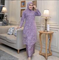 Gambar Kebaya Modern Tunik Brokat Premium Wanita Wisuda Dress Bawahan Rok Songket Terbaru - Lavender, XXL, Atasan saja dari Mode Kebaya undefined 1 Tokopedia