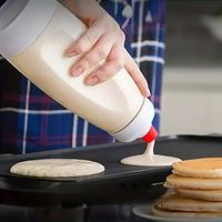 Gambar 1000ml Hand Cranked Batter Mixer Bottle with Scale Batter Dispenser Pancake with Whisk Ball Baked Goods Easy-Squeeze Design - white dari LinaaaRosmitaa@81 undefined 2 Tokopedia
