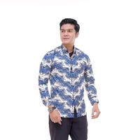 Gambar KEMEJA BATIK PRIA PREMIUM SLIMFIT Baju Katun LENGAN PANJANG Hitam Motif Formal - samarinda, XL dari SUTAR OS undefined 4 Tokopedia