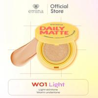 Gambar EMINA Daily Matte Cushion 15g - Cushion Healthy Matte Oil Control Lasting 8 Jam, Anti Kering - C01  LIGHT dari MK SKIN TEAM OFFICIAL undefined 1 Tokopedia