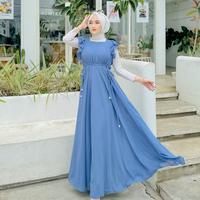 Gambar FAIRY DRESS WANITA BY HAURA Wanita Dewasa Remaja Ceruty Serut Muslim Gamis Pesta Mewah Kondangan Lebaran - Raline hitam, Standar Ld 110 dari Byhauraofficial undefined 3 Tokopedia