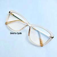 Gambar [Free Box & Lap] Kacamata Cat Eye Kekinian Plus Minus Cylinder Photocromic Bluecromic Anti Radiasi Eyewear Glasses Frame Hitam Lensa 92125 - Hitam, Normal Blueray dari Betri’s Optik undefined 5 Tokopedia