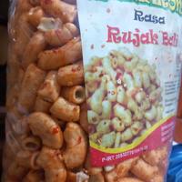 Gambar Makaroni Bumbu rujak bali,kemasan 200g,pedas manis dari Abidzar snack BERKAH undefined 5 Tokopedia