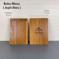 Gambar Buku Menu Restoran Tatakan Buku Menu FREE Ukir Logo - A4 Jepit Atas dari Aranka Collection undefined 1 Tokopedia
