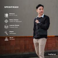 Gambar Hefand - Handbag Aero Exclusive Tas Pria Waterproof Tas Selempang Pria Clutch Bag Tas Tangan hampers kado cowok - Aero Exclusive + Box, Black dari Hefand undefined 5 Tokopedia