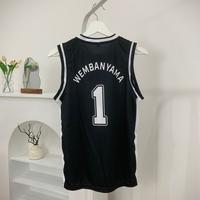 Gambar JERSEY BASKET SPURS WEMBANYAMA 1 HITAM BLACK SWINGMAN KAOS BASKET BAJU BASKET - SPURS HITAM WEMBY, S dari GR AKUN BACKUP undefined 2 Tokopedia