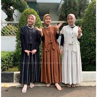 Gambar Sally Scarf Set 2in 1 Cherra PART 2 Set rok + vest rompi - Waffle 2 dari sallyofficial27 undefined 2 Tokopedia