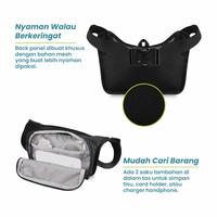 Gambar TORCH Ran Sling Bag Tas Lari Tas Selempang Olahraga Aktivitas Jogging Running Pria Wanita Ringan Simpel - Black dari Torch Lembong Bdg undefined 5 Tokopedia