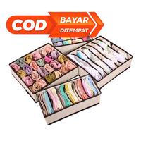 Gambar STORAGE BOX CELANA DALAM Underwear Box Pakaian Dalam Kaos Kaki BH CD Impor Murah - 6 SLOT dari Enbul Store undefined 4 Tokopedia