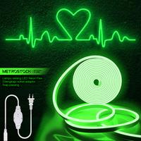 Gambar Lampu LED neon flex light aesthetic hias dekorasi tempel dinding tulisan plafon selang tahan air strip rumah toko etalase cafe estetik taman pagar kamar tidur ramadhan kado natal ulang tahun baru warna warni - Kuning, 15 Meter + Soket dari METROSTOCK undefined 1 Tokopedia