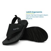 Gambar TORCH Jabal Sandal Kasual Outdoor Traveling Anti Slip Footwear Pria Wanita Mudik Lebaran - BLACK, 37 dari Torch Malang undefined 3 Tokopedia