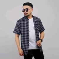 Gambar Kemeja Flanel Pria Lengan Pendek Premium - FP.1, M dari enbeeel store undefined 3 Tokopedia