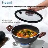 Gambar [Deal] freemir New Launch 2 In 1 Wajan Presto 24 Cm Kapasitas 3 Liter Micro Pressure Cover Lid Panci Anti Lengket Tinggi 7,5 Cm Coating Granit Multifungsi Kitchenware dari freemir Indonesia Store undefined 2 Tokopedia