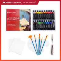 Gambar MW Acrylic Paint Set Cat Akrilik Set 12/24 Warna 12ml Lukis Kanvas - 12 warna dari Miracle Works Mall undefined 1 Tokopedia