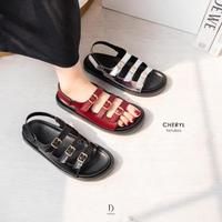 Gambar Damelia Melstore JKT Cheryl Sandals Sandal Wanita Casual 3 Strap Stylish Kekinian Anti Slip - Black, 36 dari Melstorejkt undefined 1 Tokopedia