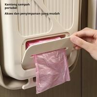 Gambar Tempat sampah lipat dapur gantung kapasitas besar pintu lemari keranjang sampah rumah tangga kamar mandi toilet tempat penyimpanan - abu-abu dari VESNT'S SHOP undefined 1 Tokopedia