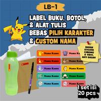 Gambar Stiker Tempel Label Nama Buku Anak Karakter Game Pokemon Isi 20pcs LB1 - Cromo, 1 Karakter dari origins by custombaju undefined 1 Tokopedia