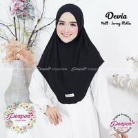 Gambar Devia jersey premium bahan jersey stella ORI PONPON Muslim Jilbab Kerudung Bergo Wanita Instan - Black dari Ponponcollection undefined 3 Tokopedia
