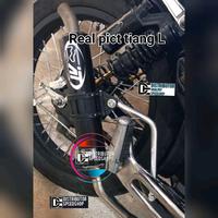 Gambar Tiang Knalpot L Aitech original untuk semua motor Universal alumunium pegangan knalpot racing warna Hitam silver merah Biru grey titanium Gold hijau untuk Kawasaki ninja 2 tak R RR SS ZX KRR Victor harian standar porting drag race modifikasi RXking matic - Aitech Hitam dari DE Distributor Speedshop undefined 5 Tokopedia