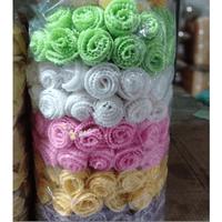 Gambar Camilan enak renyah Opak Gambir warna warni bentuk bunga rasa buah berat 500 gram free buble wrap Kerupuk Snack Food Cemilan dari Fiza Lubina undefined 4 Tokopedia