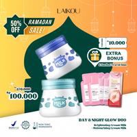 Gambar BPOM LAIKOU Milk Brightening Krim Wajah Pagi dan Malam Pelembab Menutrisi Kulit Wajah, Masker Glowing, Masker Mencerahkan Wajah , Sleeping Mask , Masker Malam Masker Tidur kering pencerah  extract  aging - Moisturizing dari LAIKOU.Indonesia undefined 1 Tokopedia