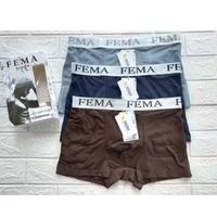 Gambar FEMA Celana Dalam Boxer Pria Import 3 PCS Bahan Katun Spandex Nyaman Karet Pinggang Elastis Size L XL XXL Remaja - L dari Labeling_NEW undefined 5 Tokopedia