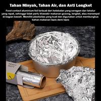 Gambar aluminium foil roll paper /Premium Baking Cooking kertas timah/Kertas Panggang Aluminium Foil Roll 30CM x 7M/Pembungkus Makanan Serbaguna - 30CM-7M dari KitchenForce undefined 5 Tokopedia