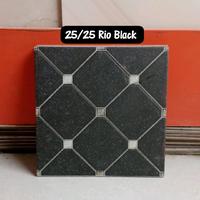 Gambar Keramik lantai kamar mandi 25x25cm Asia Tile Type Rio Black - Kw.D (Kasar) Dus Polos. dari Jaya Keramikindo 3 undefined 1 Tokopedia