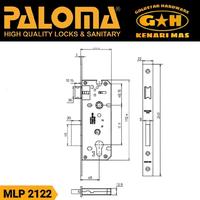 Gambar PALOMA MLP 2122 Kunci Pintu Engkol Swing 40MM Body Kunci Prime Series SUS 304 Satin Stainless Steel Backset 4CM Ultra Heavy Duty Mechanical Warranty - Doors dari GOLDSTAR HARDWARE KENARI MAS undefined 2 Tokopedia