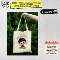 Gambar TOTEBAG AISANGKEHENG JEON JUNGKOOK BTS ARMY KOOKIE KOOKIE - CREAM dari ICHI Kpop Tshirt undefined 1 Tokopedia